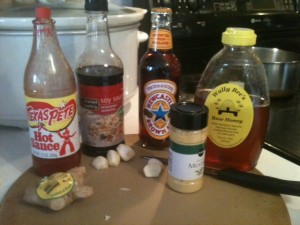 Ingredients for sauce