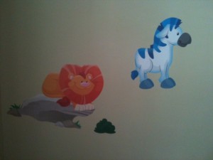 Sunny Decals lion and zebra