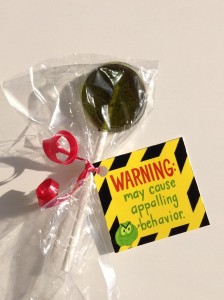 A Caper lollipop, we'll see if our 3.5 YO son likes it. 