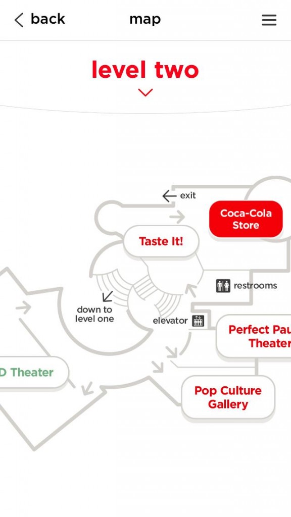 World of Coca Cola map