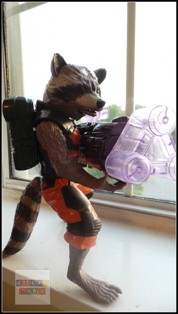 Big Blastin' Rocket Raccoon near the window