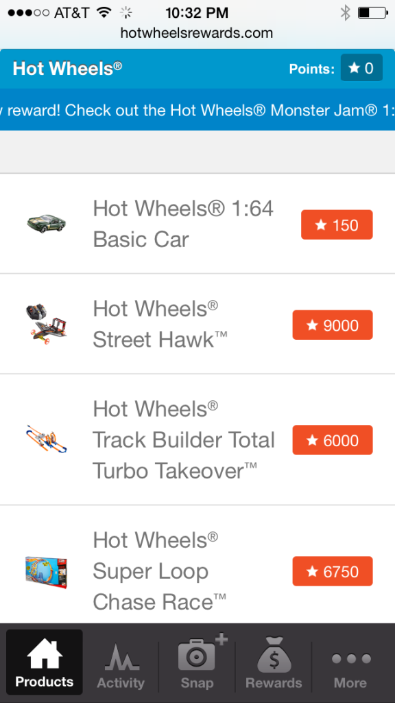 The Hot Wheels Race Rewards Program 