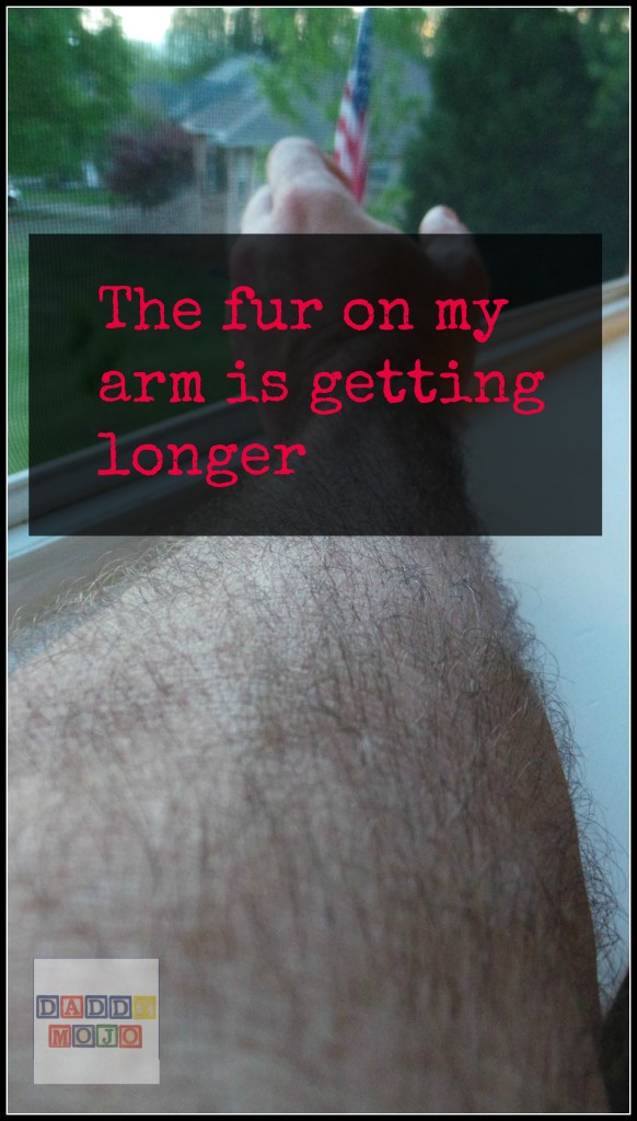 The fur on my arm is getting longer