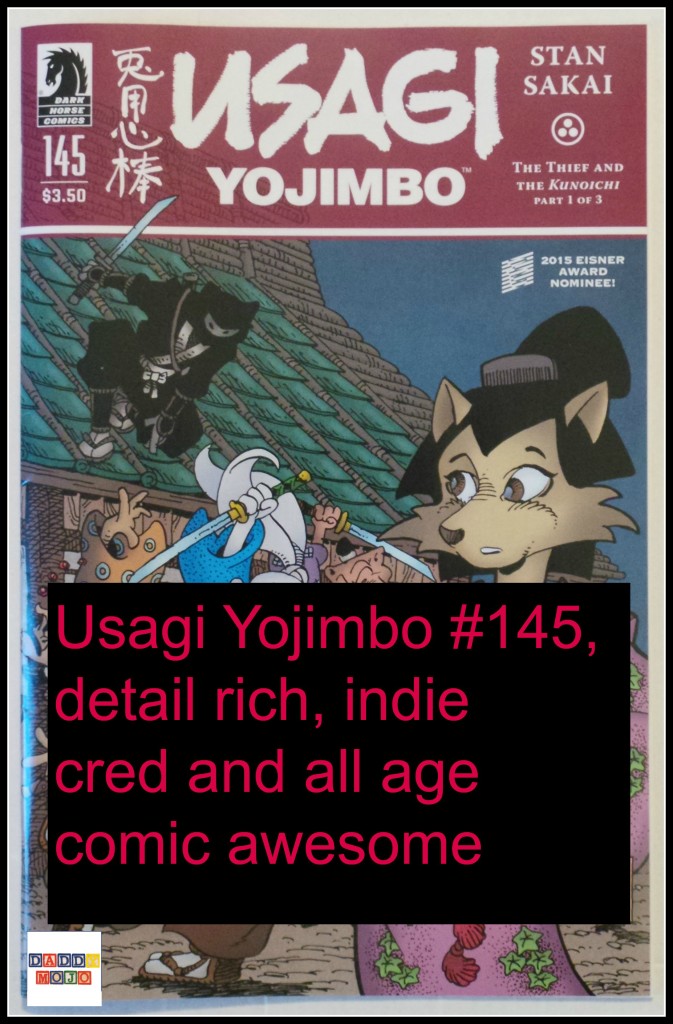 Usagi Yojimbo 145, detail rich, indie cred and all age comic awesome