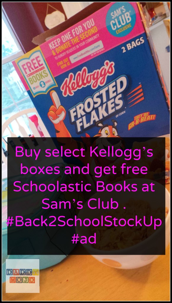 Buy select Kellogg’s boxes and get free Schoolastic Books at Sam’s Club . #Back2SchoolStockUp #ad eating breakfast