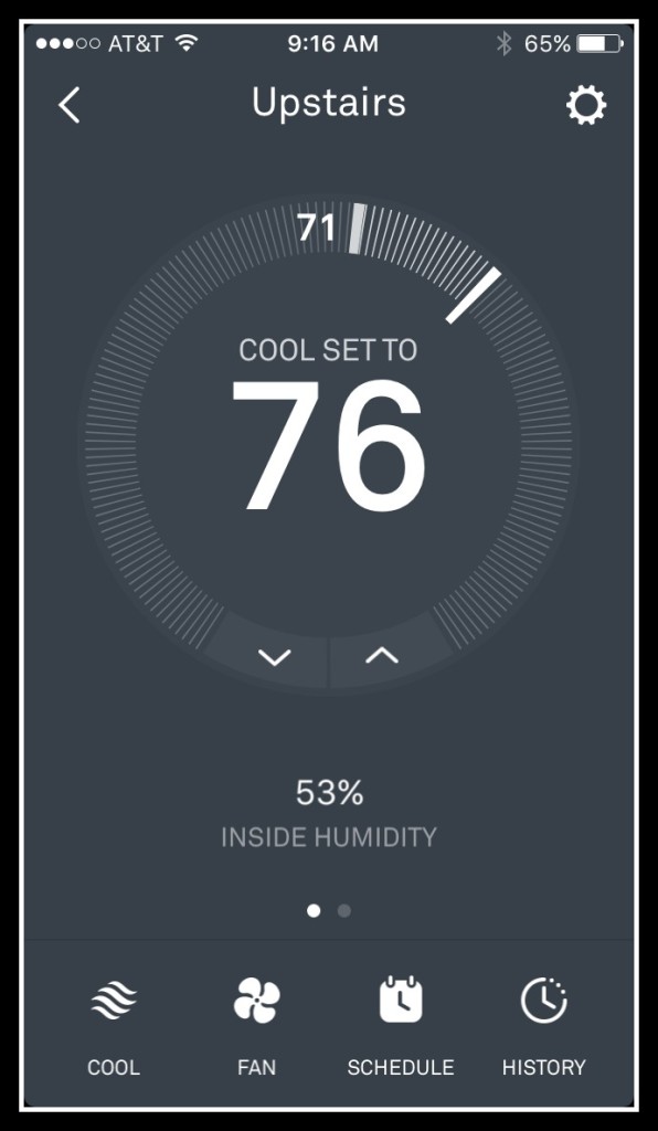 Using your smart phone you can control or monitor the Nest wherever you are