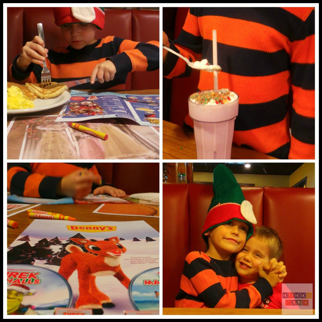 Taking time out at Denny’s for dinner with the kids 2