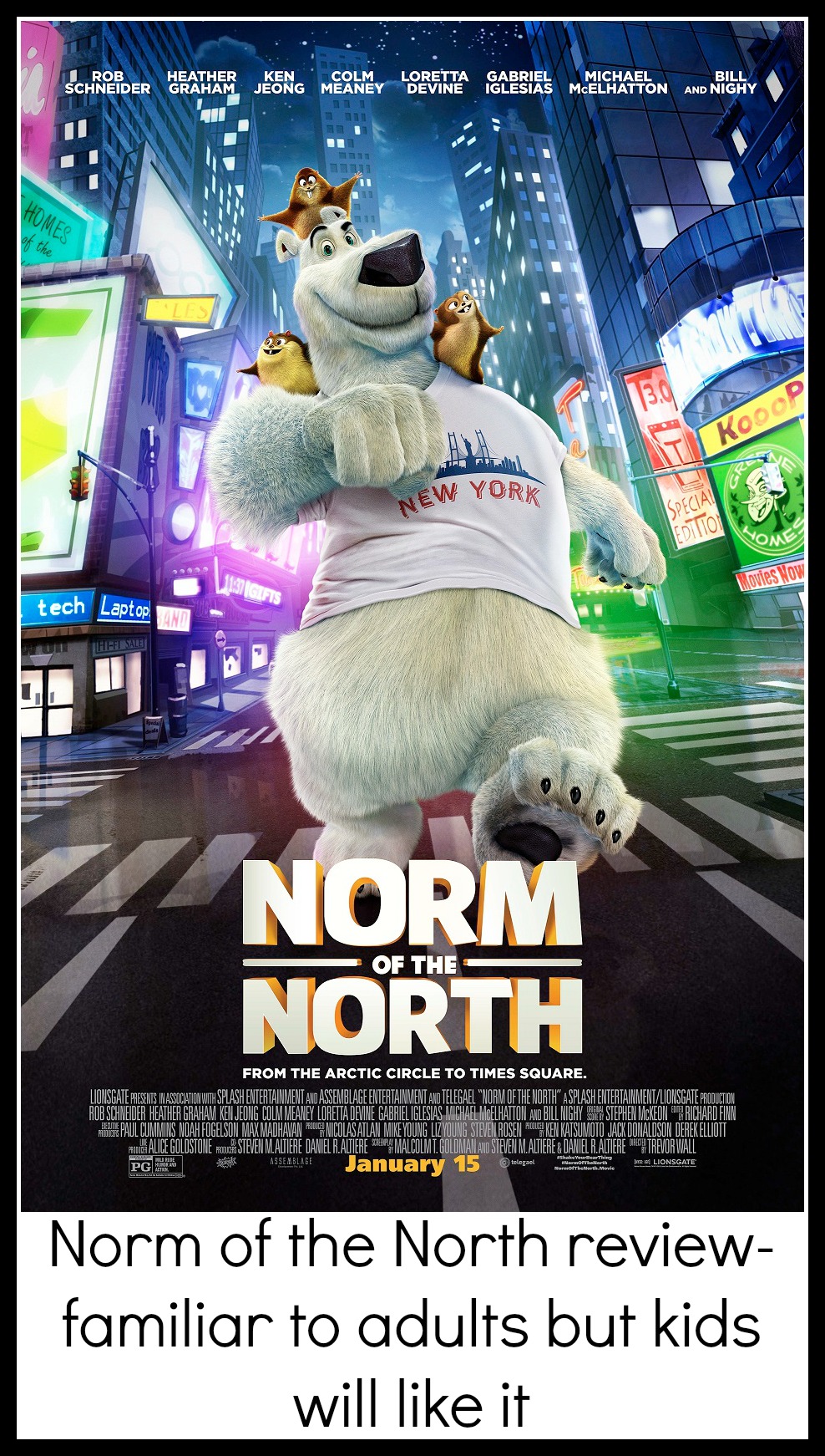 Norm of the North review-familiar to adults but kids will like it