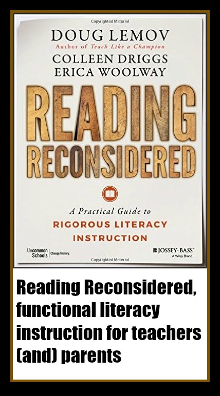 Reading Reconsidered, education, text, books, common core,