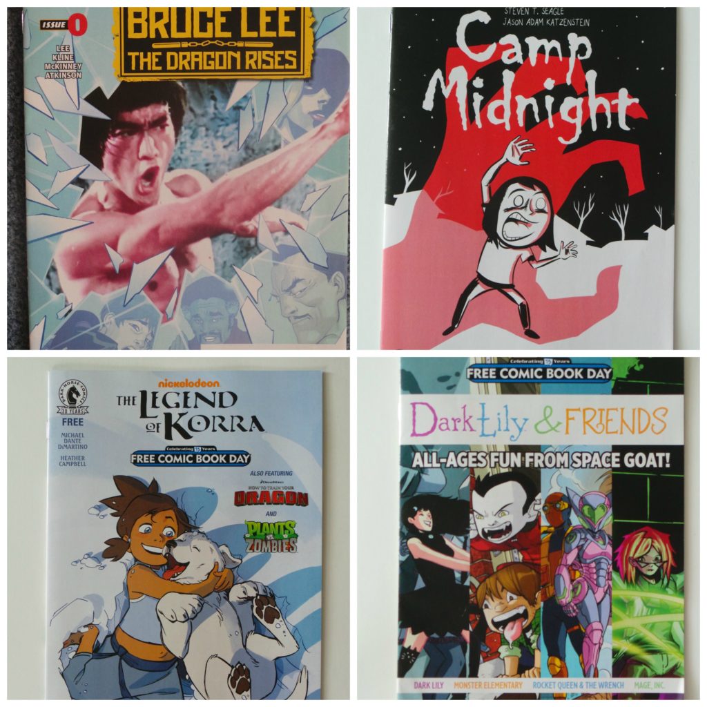 Bruce Lee, the dragon rises, camp midnight, Dark horse comics, the legend of Korra, Plants Vs. Zombies, How to Train your Dragon, FCBD, Free comic book day