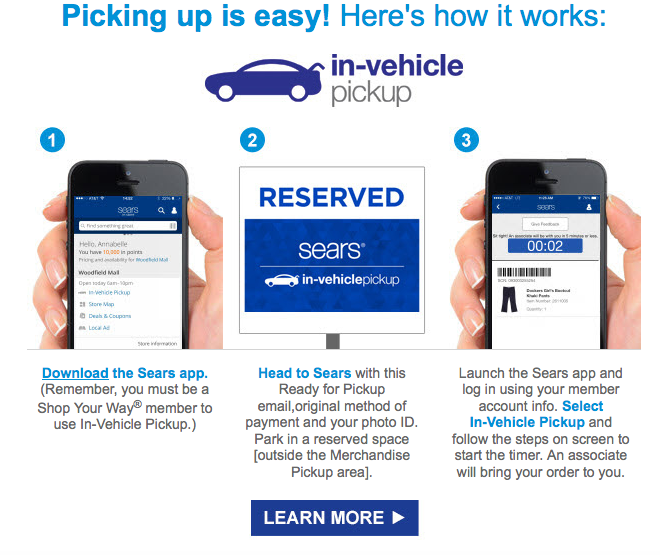 Sears-In-Vehicle-Pickup-Order-Ready-Screen