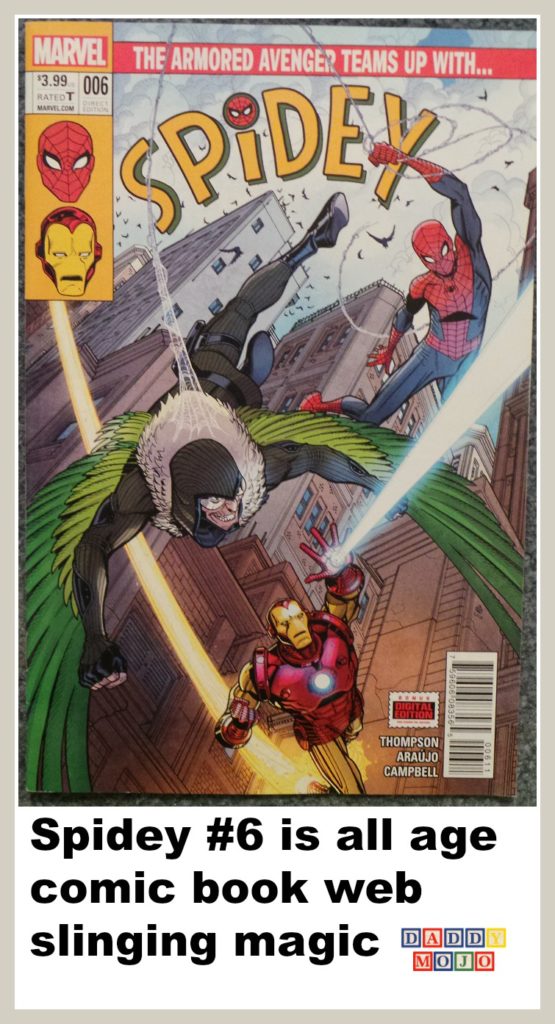 Spidey, spidey #6, spider man, marvel comics, the vulture, iron man, comic book, all age comic books