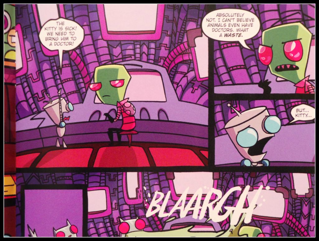 Invader Zim, Nickelodeon, gir, dib, comic book, cat