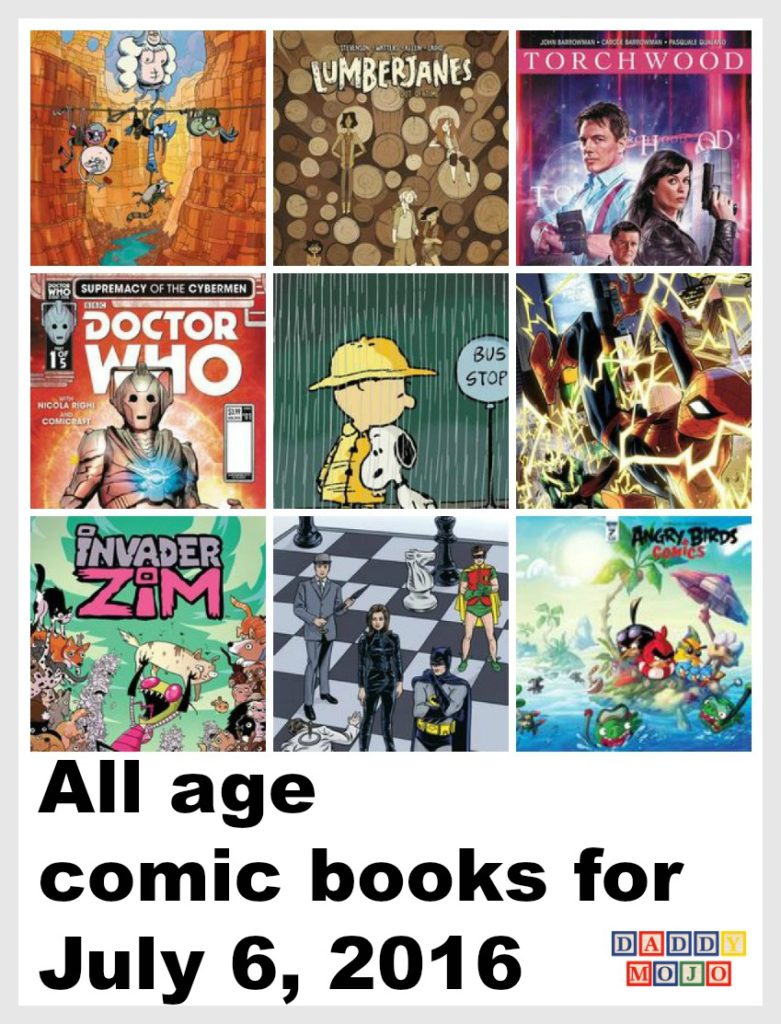 Doctor who, doctor who comics day, all age comic books, Peanuts, books, Spidey, invader zim, Torchwood