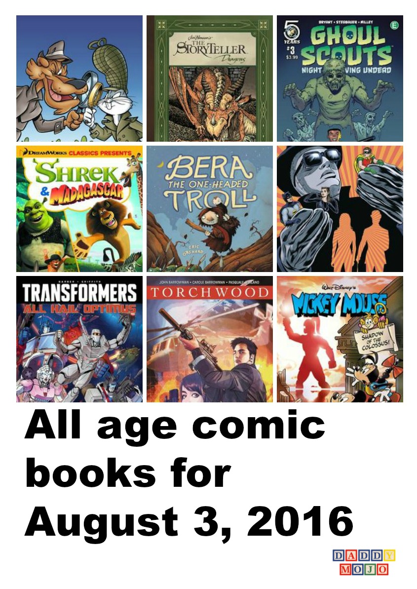 All age comic books, #NCBD, comic books, bera the one headed troll, superhero, mickey mouse, dc comics, batman 66, ghoul scouts, TMNT, teenage mutant ninja turtles, torchwood, john barrowman, dreamworks