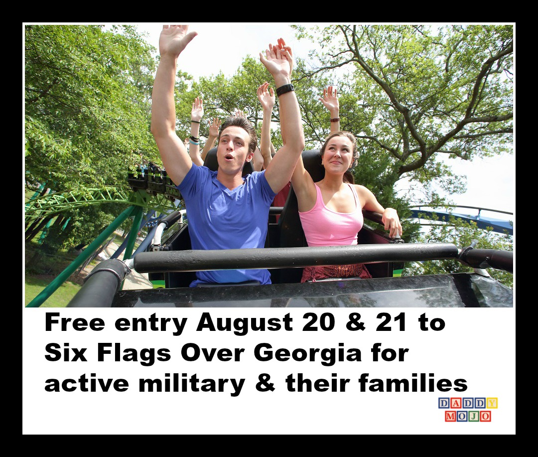 Free entry August 20 & 21 to Six Flags Over for military