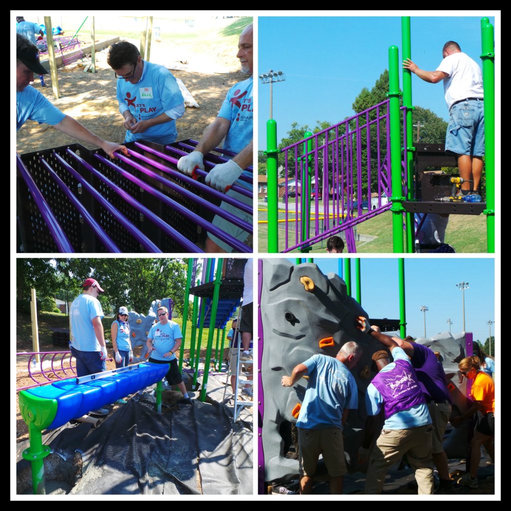 Playground, East Point, KaBOOM!, Let’s Play, play, rock wall, construction, family, neighborhood. 