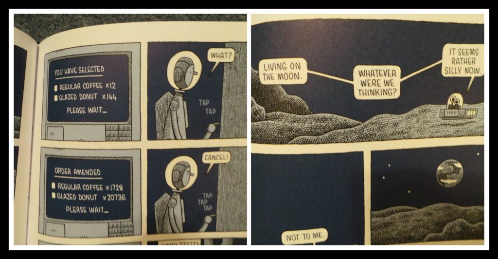 Mooncop, tom gauld, droll, witty, deadpan, wry, cartoon, book