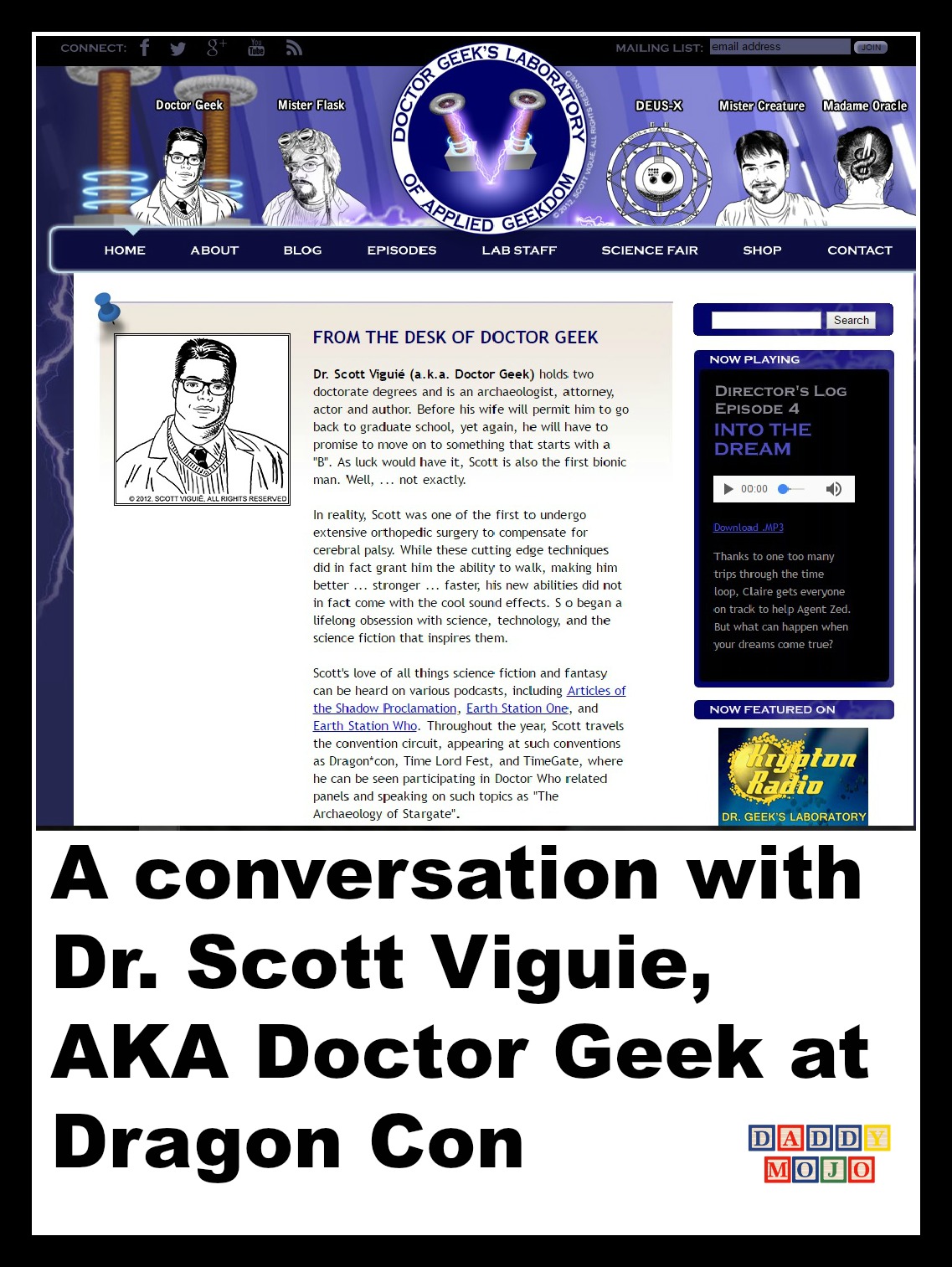 Dr. scott viguie, doctor geek, dragon con, STEM, science, education.