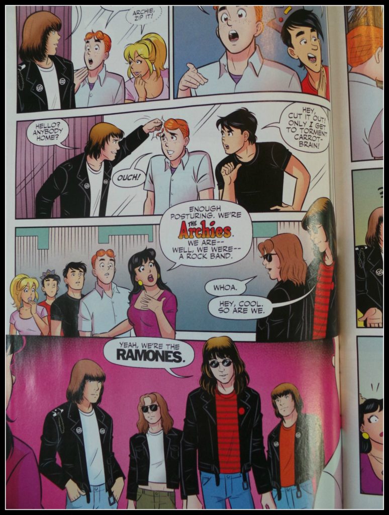 The archies meet ramones, the archies meet the ramones, the ramones, the archies, comic book, band, riverdale.