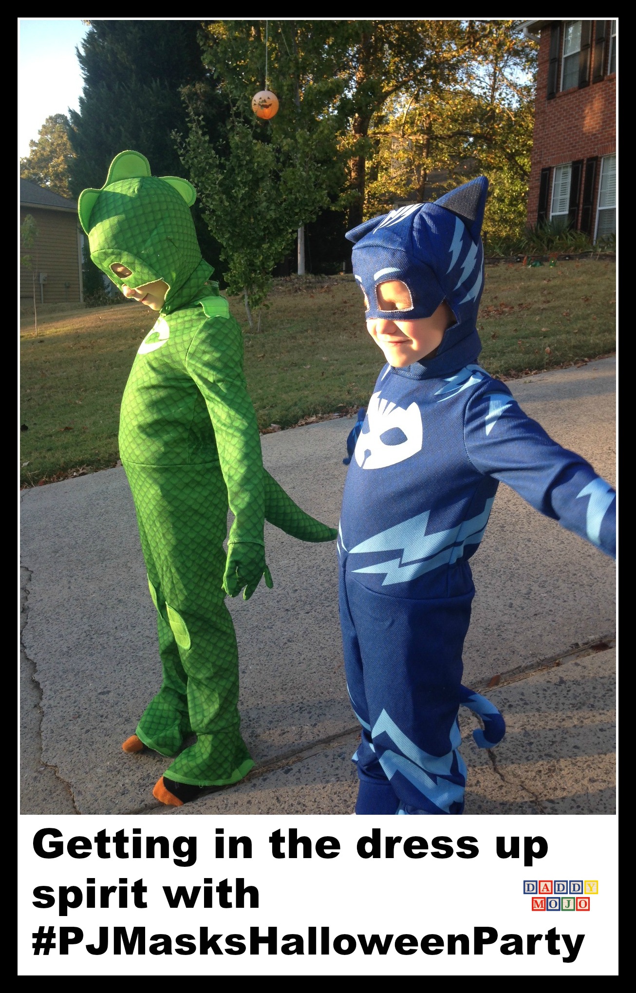 Getting in the dress up spirit with PJ Masks Halloween Party