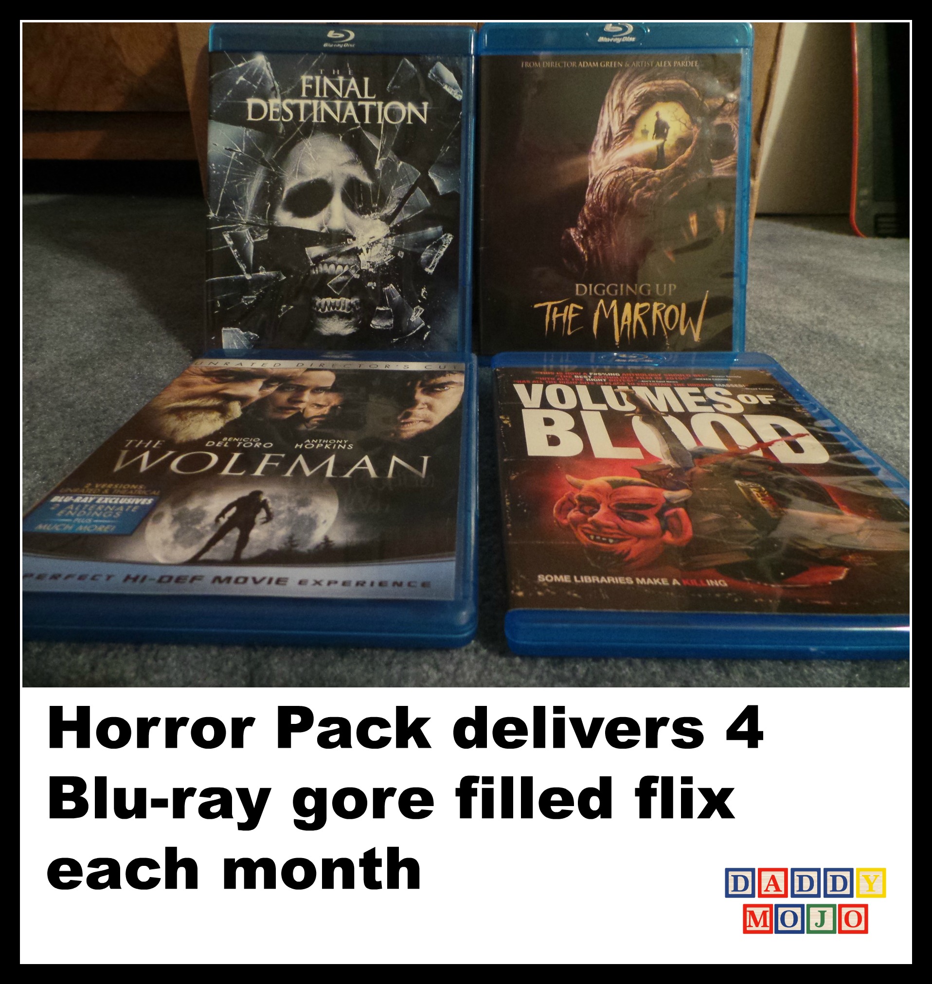 Horror Pack delivers 4 Blu-ray gore to your door each month