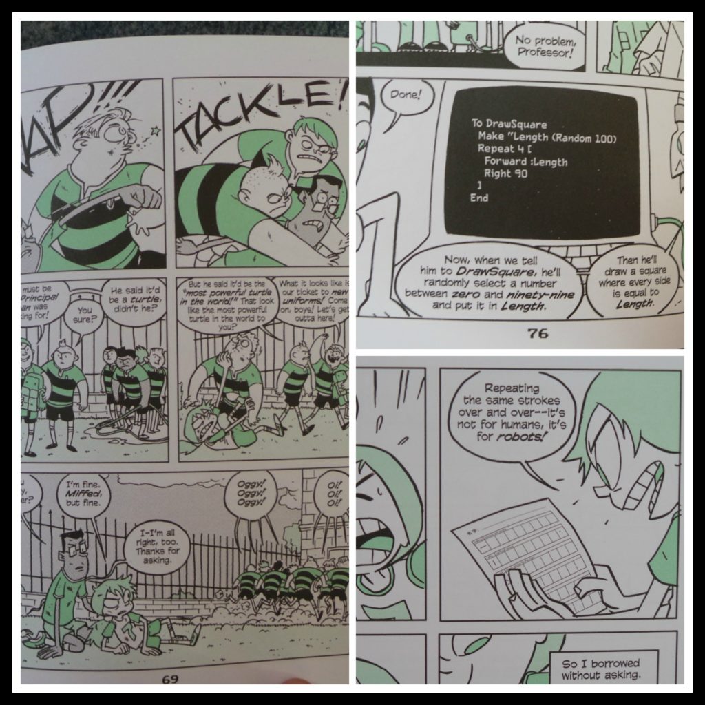 Josh, Professor Bee, Hopper,   Eni, Secret Coders, secret coders: paths & portals, gene luen yang, mike holmes, graphic novel