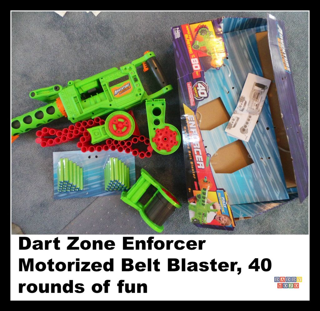 Dart Zone Enforcer, enforcer, motorized belt blaster, dart gun,darts,