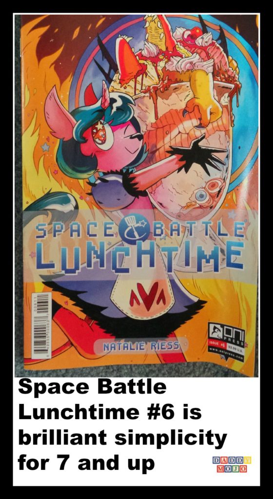 Space battle lunchtime, comic book, space, peony