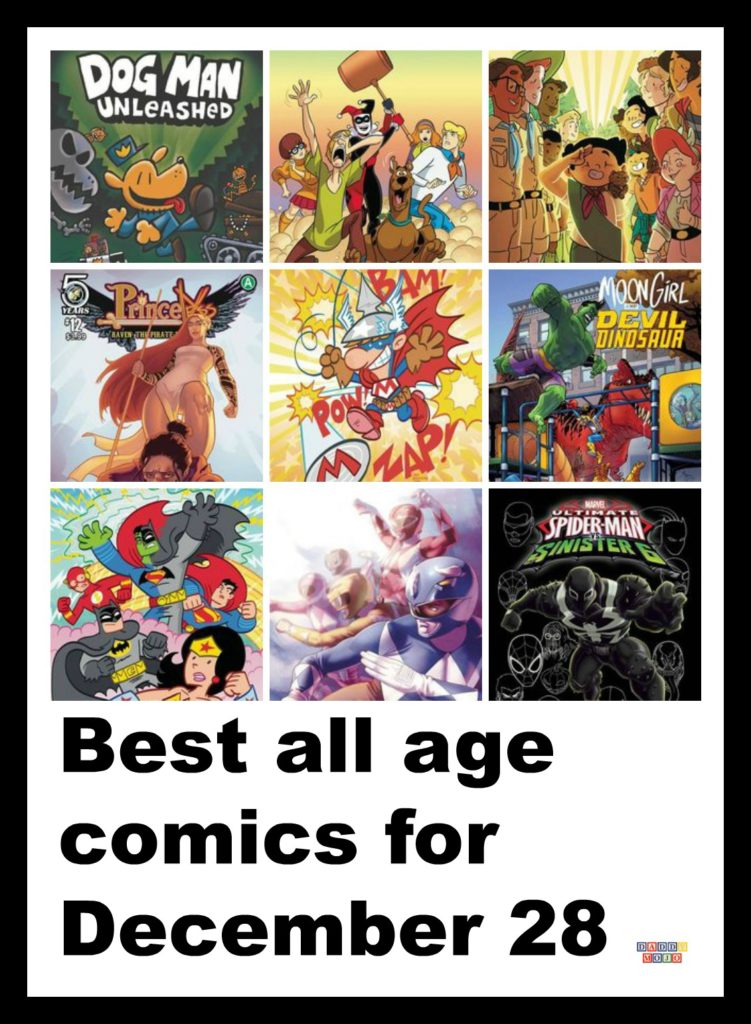 Best all age comics, super powers, superheroes, dog man, lumberjanes, dog man: Unleashed, boom comics, mighty morphin power rangers, Princeless