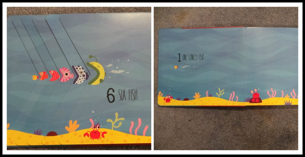 One Lonely Fish, counting book, graphic design, board book, early reader, counting