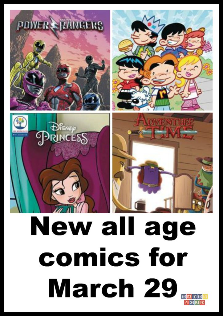 All age comics, comic books, adventure time, power rangers, doctor who, Disney, Disney princess, belle, beauty and the beast, archie, little archie, 