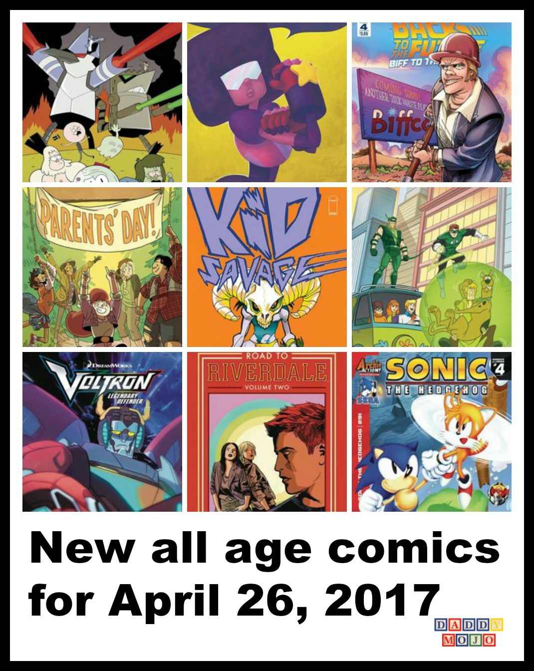 Sccoby doo, Scooby doo team up, green lantern, green arrow, kid savage, dinosaur, steven universe, lumberjanes, voltron, voltron legendary defender, all age comics, comic books, free comic book day