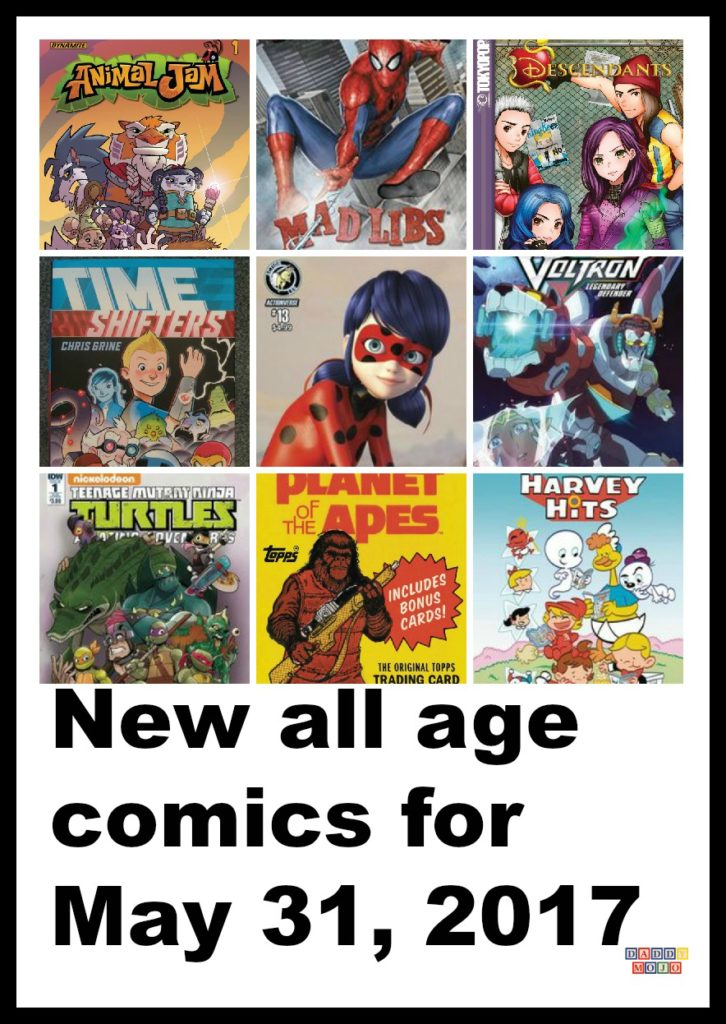 TMNT, Harvey hits, archie, voltron, dinosaurs, all age comics, time shifters, Spider man, mad libs, animal jam, national geographic, comic books