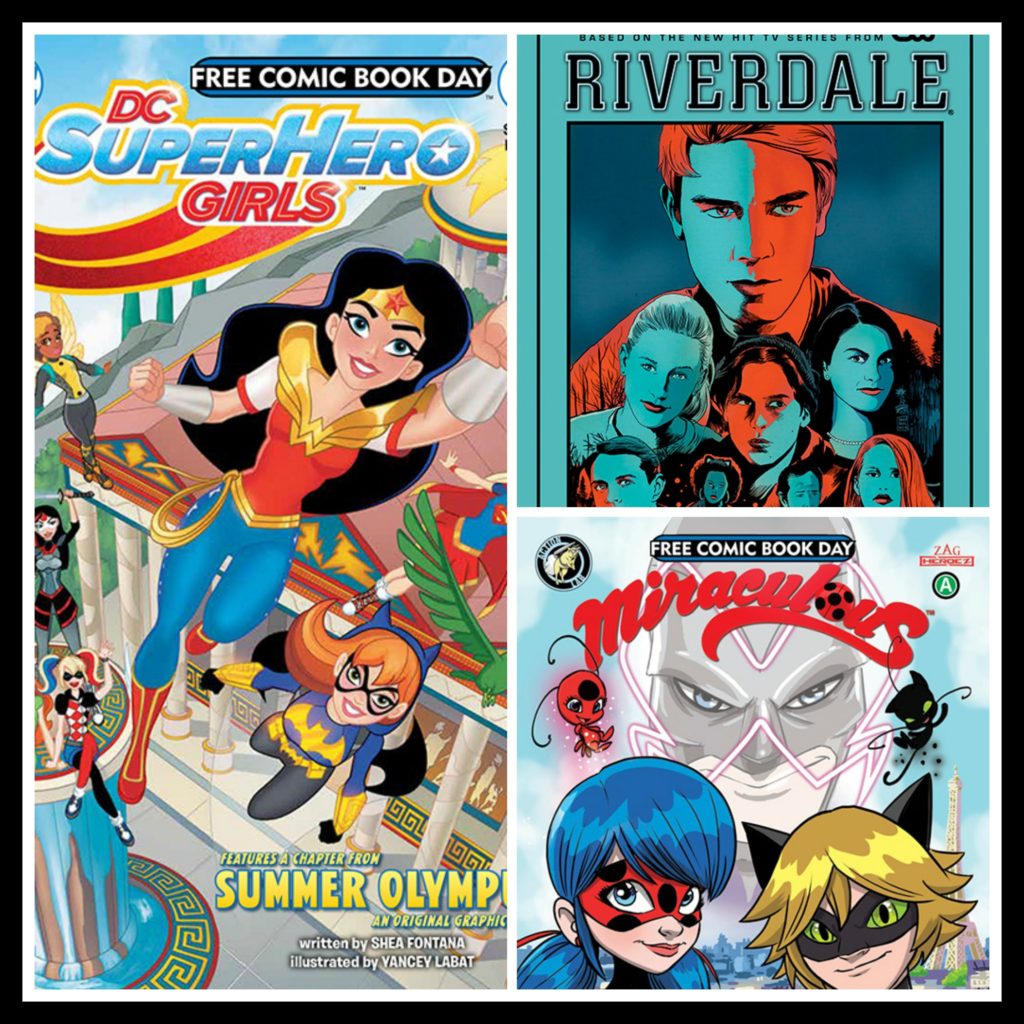 dc super hero, dcu, dc super hero girls, riverdale, maraculous, FCBD, free comic book day 