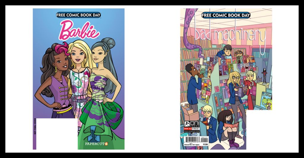 free comic book day, FCBD, barbie, bad machinery 