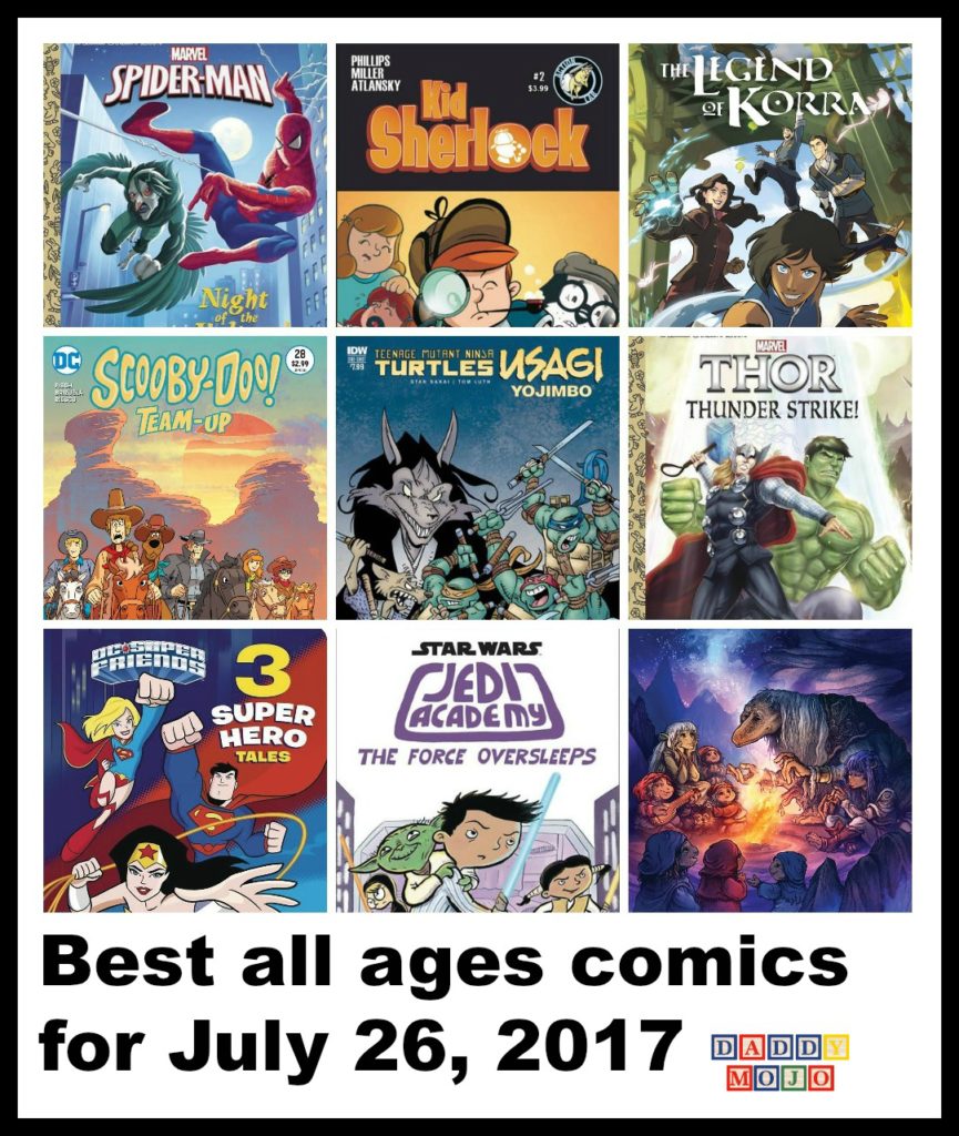 Best all ages comics, comic books, go go power rangers, little golden book, boom studios, kid Sherlock, action lab entertainment, thor, hulk, TMNT, teenage mutant ninja turtles adventures, usage yojimbo, stan sakai, lumberjanes. 