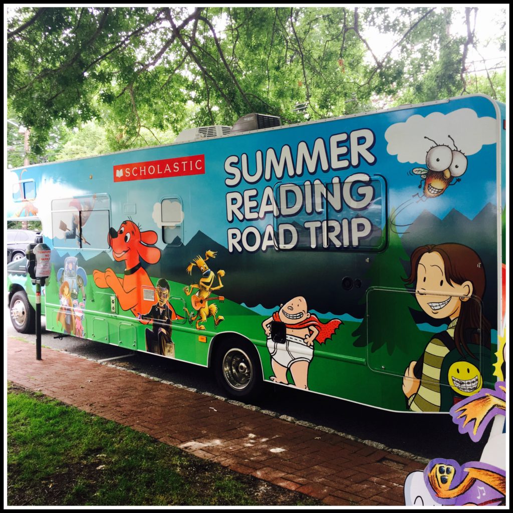 Scholastic, Atlanta, scholastic Summer reading road trip RV, fly guy, Clifford, summer slide