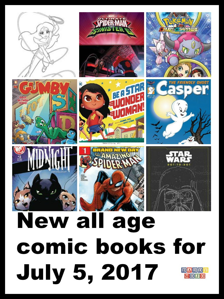 The new all age comic books this week are super. Lots of superheroes, DC Super Hero Girls, Spider Man, plus Gumby, Star Wars and more.