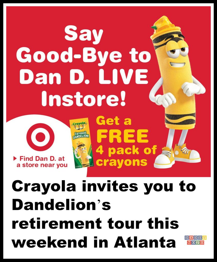 Crayola, crayola crayons, dan d. dandelion, target, target stores