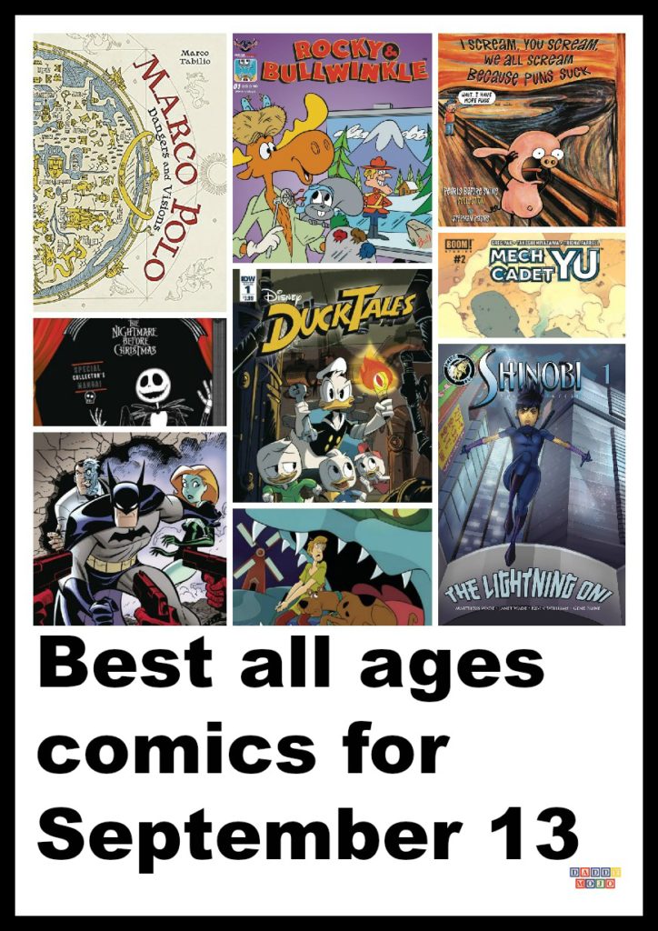 Ducktales, pearls before swine, rocky, Bullwinkle, rocky and Bullwinkle, batman, hero cats, DC Comics, all ages comics, Marco Tabilio, marco polo, Disney XD, Scooby Doo, IDW Publishing,