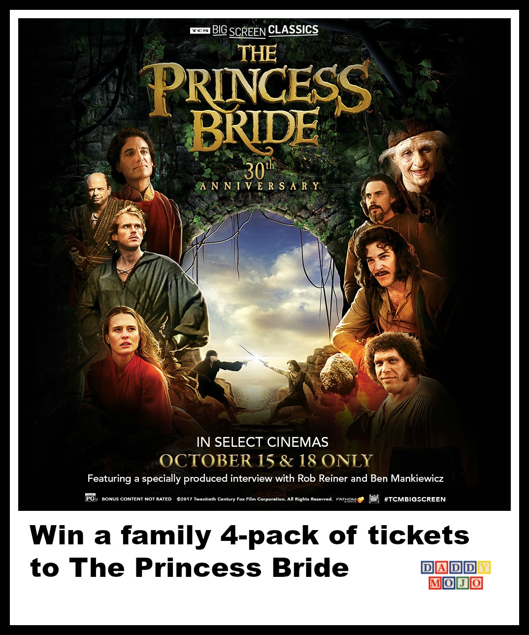 Win a family 4-pack of tickets to The Princess Bride