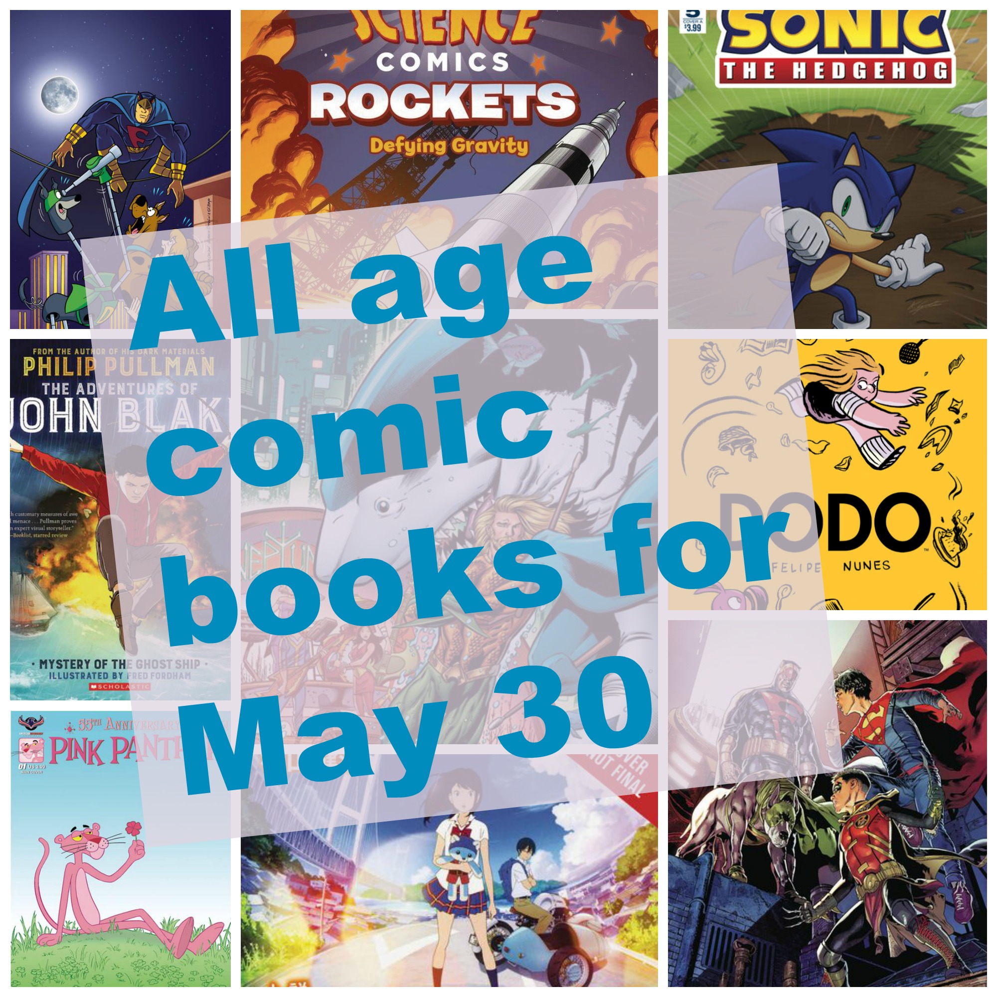 This week in all age comic books has lots to love, Sonic the Hedgehog, Black Lightning/Hong Kong Fuey, Pink Panther and more for kids 6 and up.