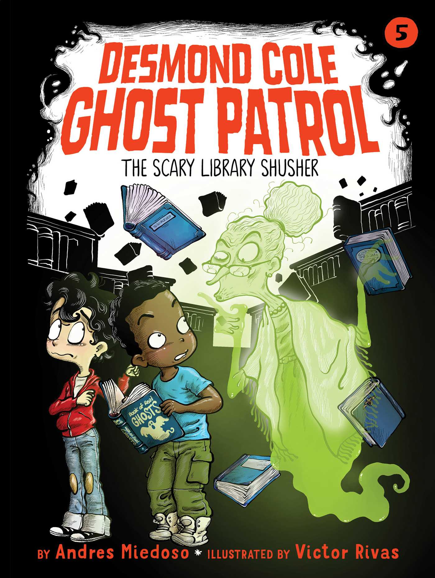 Desmond Cole Ghost Patrol, The Scary Library Shusher review, desmont cole, ghost patrol, emerging reader