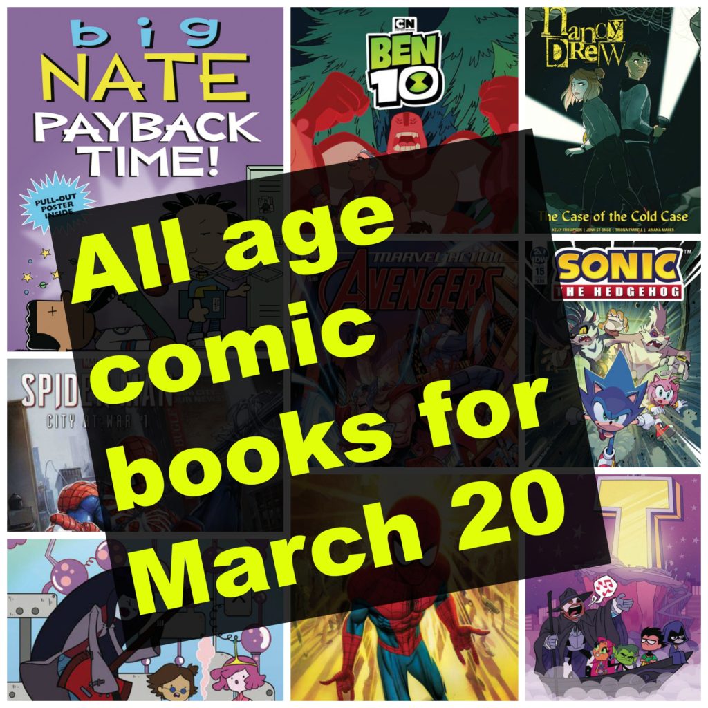 big nate, adventure time, Marvel comics, marvel, teen titans go, ben 10, nancy drew, IDW Publishing, archie comics, Spider man, spider-man, 