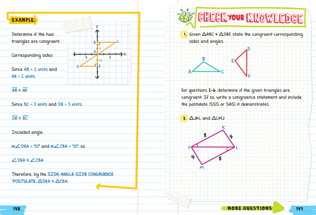 The Complete High School Study Guide, Everything You Need to Ace Geometry in One Big Fat Notebook is required practice for age appropriate review and mastery.  