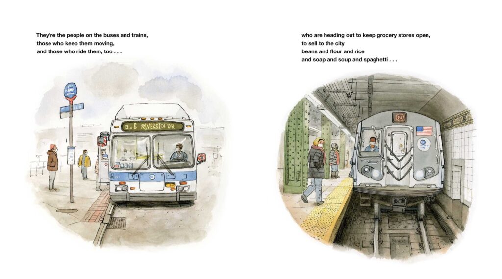 Keeping The City Going is an illustrated book that’s an art driven, poetry laden look at a big city that’s been shut down due to the COVID pandemic.