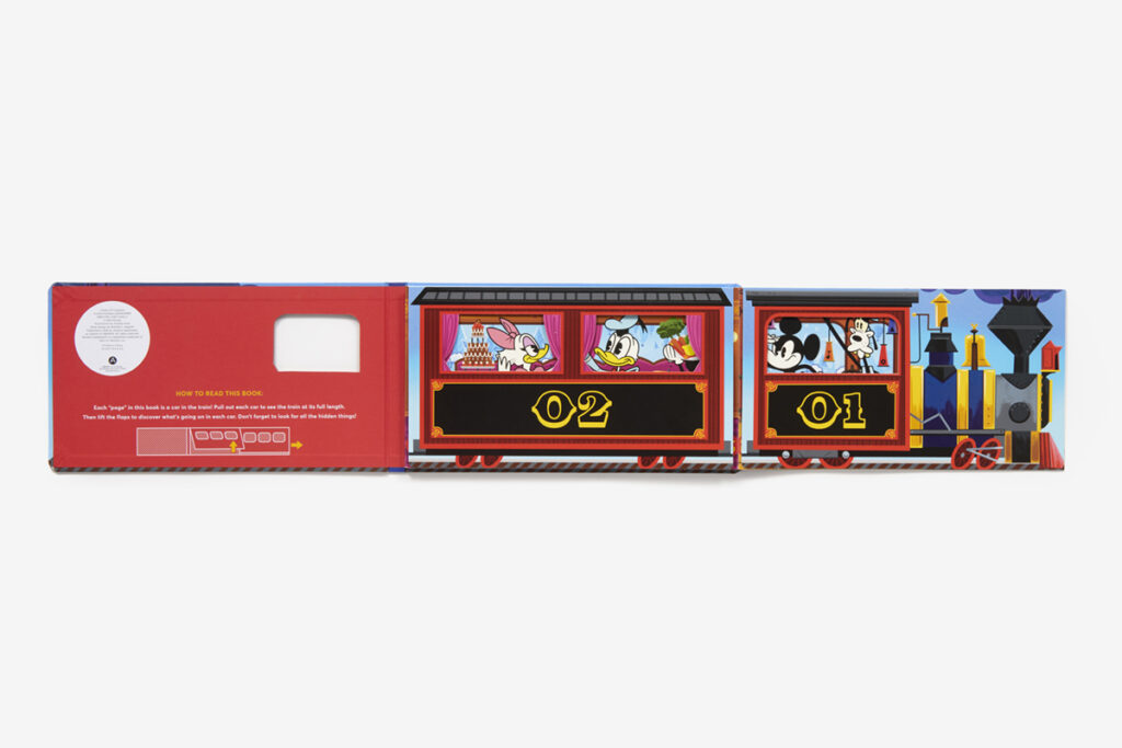 Disney All Aboard! Mickey’s Railway folds out to over three-feet long and is a durable, colorful trip for kids four and up.