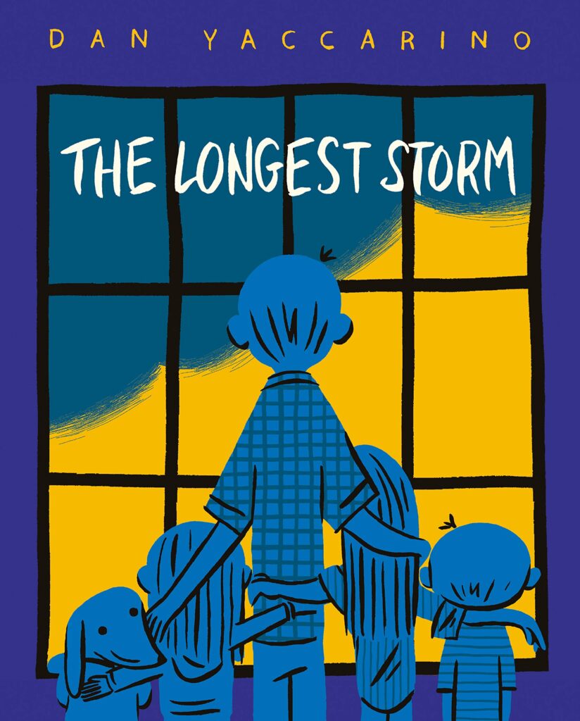 The Longest Storm is a timeless, new-classic that melds a scarcity of words, stark colors, fabulous illustrations and a story any kid can understand.