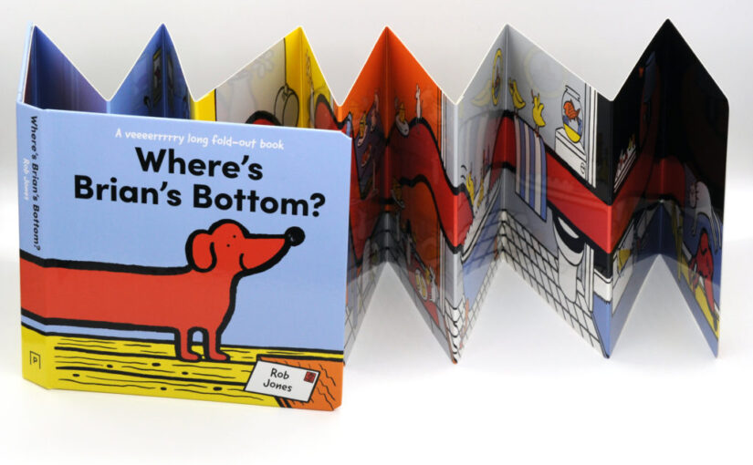 Where’s Brian’s Bottom? is an interactive, fold-out creation that will really engage those crawlers through first-grade.